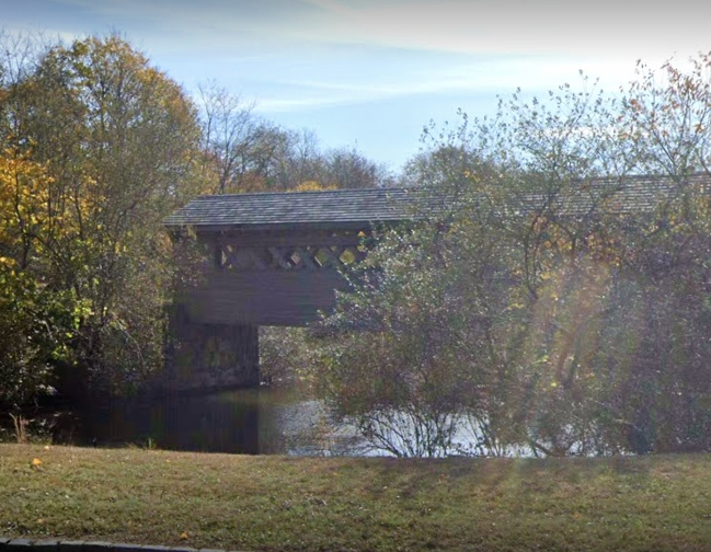 Do you know where to find this charming covered bridge in the Hamptons?