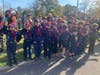 Scouts turned out to help plant a tree in honor of those lost on 9/11.