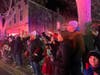 Happy crowds lined the streets of Greenport.