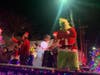 The Grinch delighted the crowd.