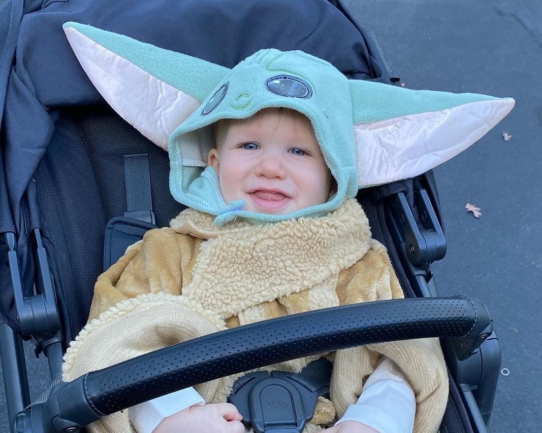 Everett "Buddy" Cotter on his first Halloween, just weeks before his family received the news that he will need a new heart to live.