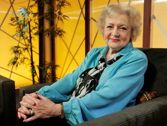 Actress Betty White poses for a portrait following her appearance on the television talk show "In the House," in Burbank, California, Tuesday, Nov. 24, 2009. 