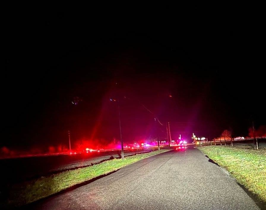The jaws of life were reportedly used to extricate two people pinned in their vehicles, officials say.