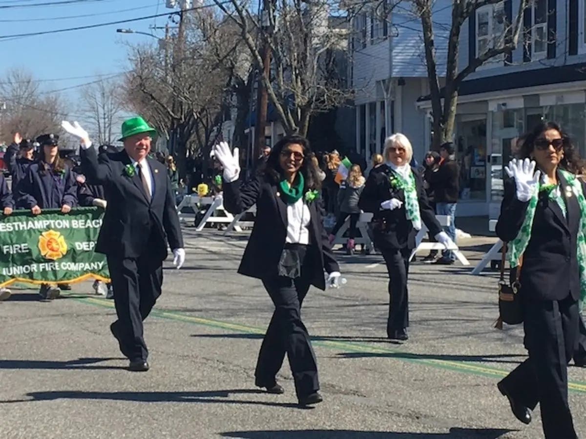 "We're back!" Westhampton Beach St. Patrick's Day Parade organizers.