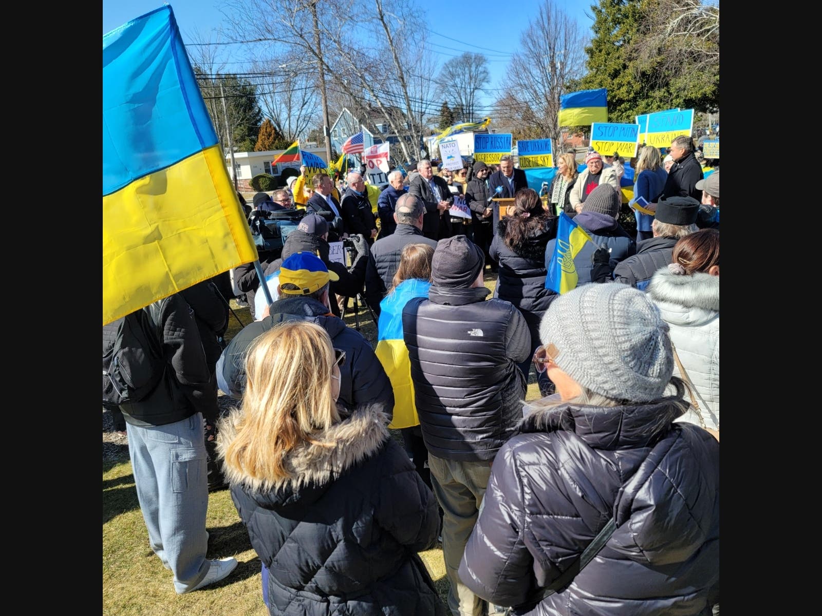 A rally was also held at Riverhead Town Hall Monday.