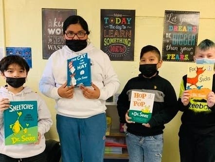 The kids were inspired to pick up books and read, the district said.