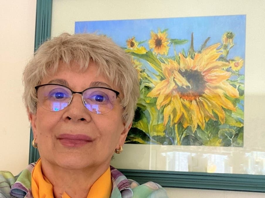 A local artist is donating all proceeds from her show at the Westhampton Free Library to the people of Ukraine.