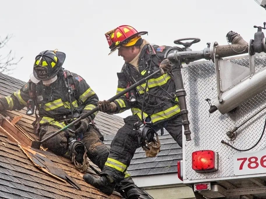 The fire broke out Thursday at a home in Westhampton Beach.