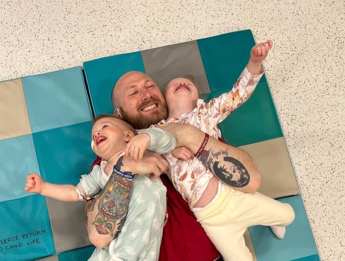 Ruby and Buddy Cotter were reunited for the first time in four months, after parents Brian and Ashley learned the unthinkable: their second child will also need a heart transplant.
