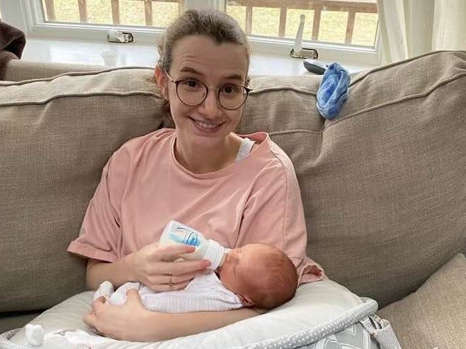 Mattituck mom Fallyn said her son Wyatt, born premature, cannot afford to miss feedings due to lack of formula.