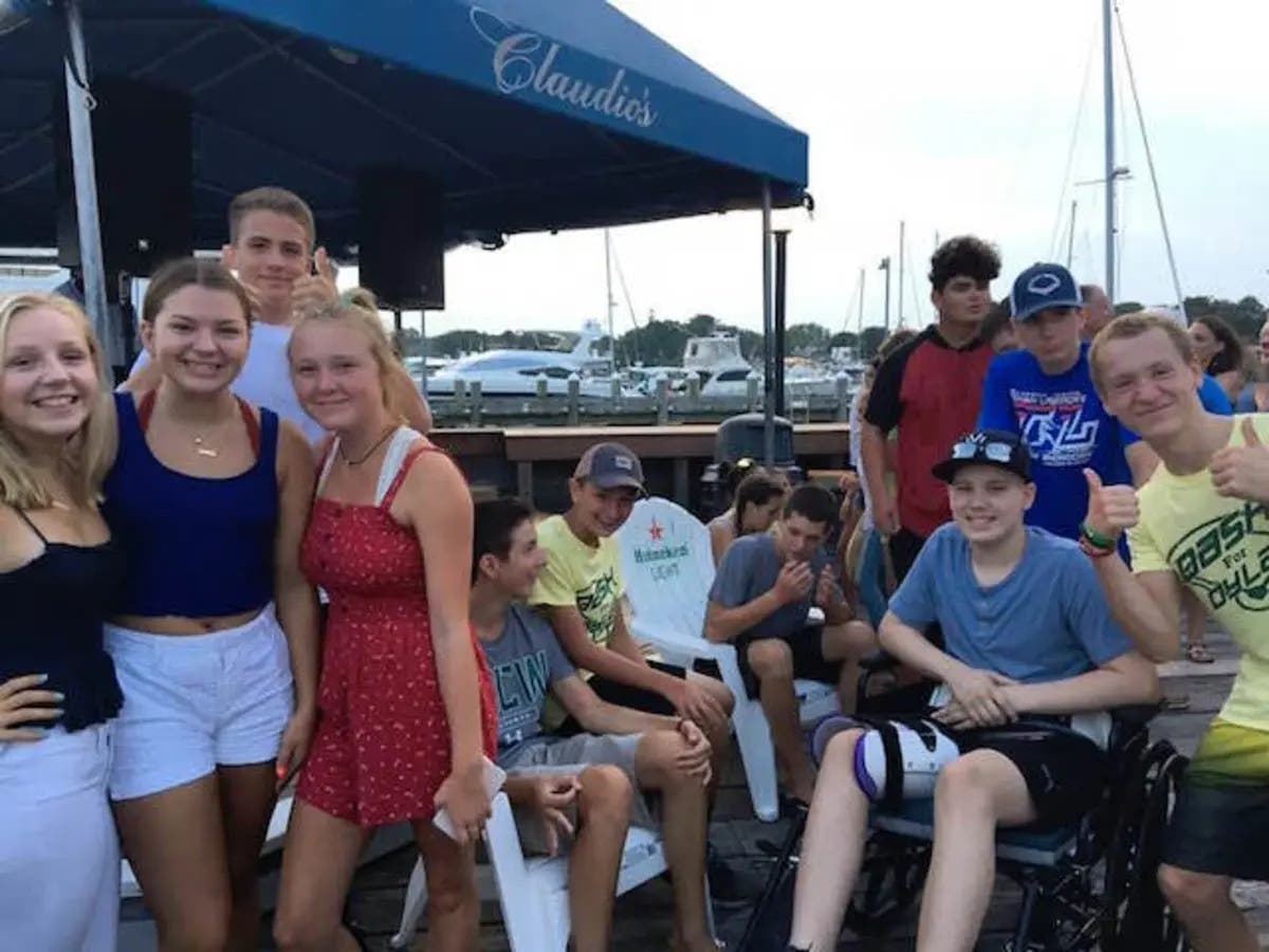 Dylan Newman at a former fundraiser held in his honor at Claudio's.