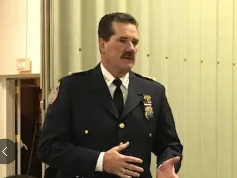 Longtime Southold Town Police Chief Martin Flatley at a "Synergy" event held in past years in Greenport.