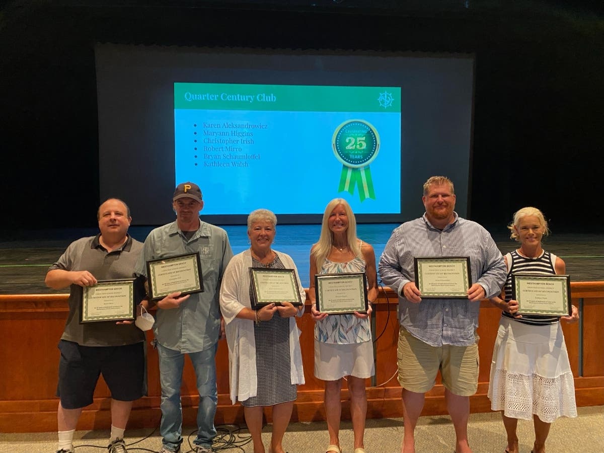 They were awarded certificates during the superintendent's conference day.