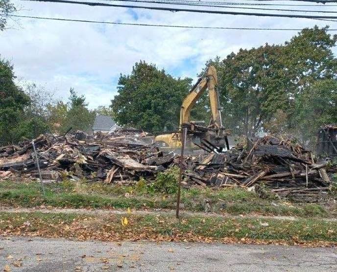 All that remained was a pile of charred rubble.