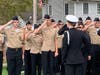 Members of the Navy Junior Reserve Officers Training Corps.