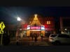 The Suffolk Theater, in all its glory, at the Riverhead tree lighting.