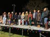 The mood was festive in Greenport Sunday for the annual Parade of Lights and Tree Lighting.
