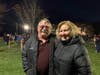 The mood was festive in Greenport Sunday for the annual Parade of Lights and Tree Lighting.
