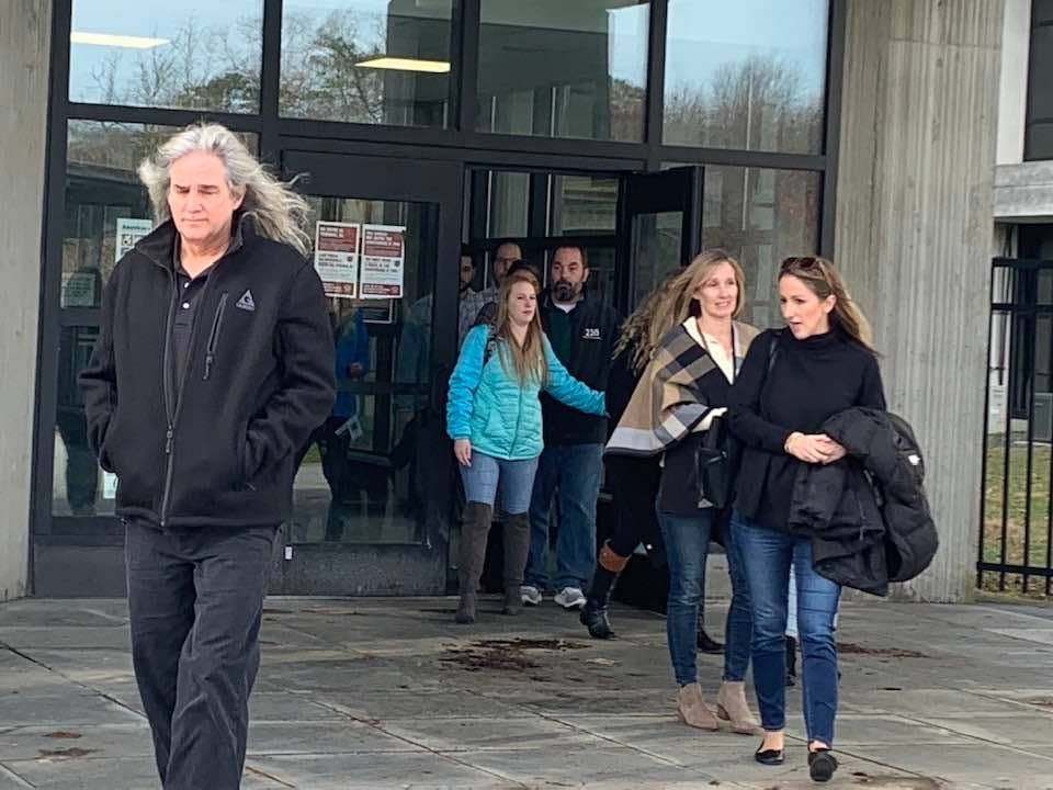 The jury leaving the courthouse Thursday after ex-NYPD Officer Michael Valva was sentenced to 25 years to life behind bars.