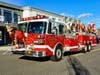 The Westhampton Beach Fire Department escorted Santa and his reindeer around the village.