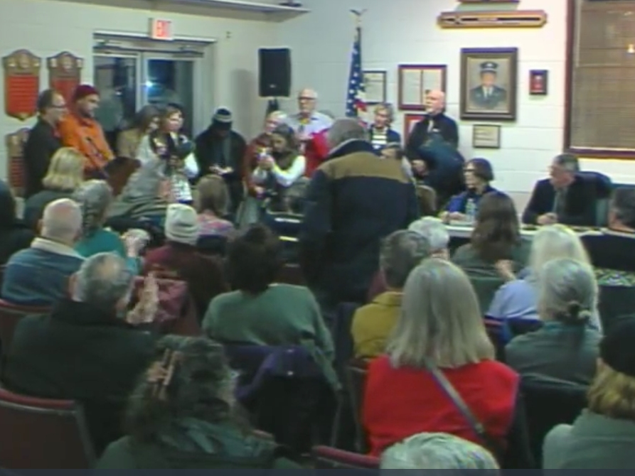 It was standing room only at Greenport Village Hall Thursday night as an outraged crowd turned out to urge the board to add the names of 7 candidates back to the ballot for the upcoming election.
