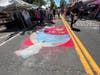 Artists brought their talents to downtown Riverhead for the annual Mosaic Street Painting Festival Sunday.