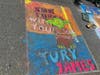 Artists brought their talents to downtown Riverhead for the annual Mosaic Street Painting Festival Sunday.