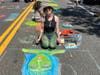 Artists brought their talents to downtown Riverhead for the annual Mosaic Street Painting Festival Sunday.