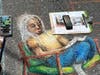 Artists brought their talents to downtown Riverhead for the annual Mosaic Street Painting Festival Sunday.