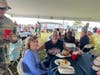 A crowd turned out Saturday to celebrate the 100th anniversary of Goldsmith's Boat Shop in Southold.