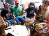 Drum circles were part of the ceremonies.