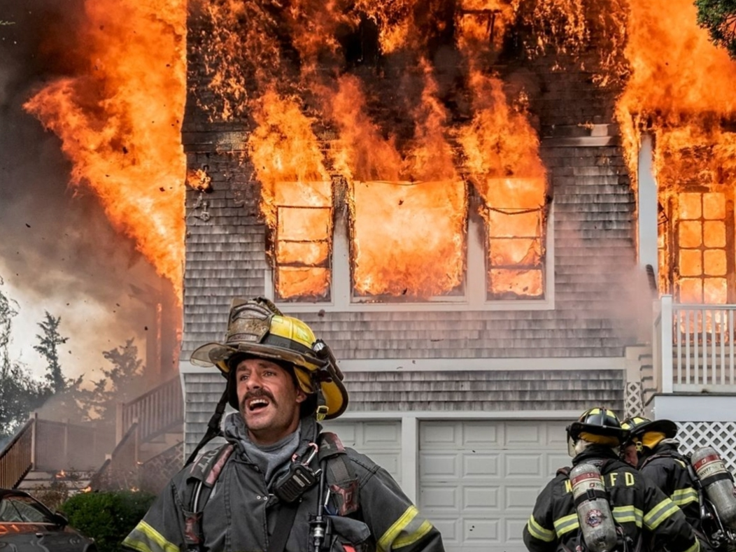 A couple and their dog escaped the raging fire in Westhampton Beach, officials said.