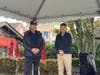 Greenport Village Mayor Kevin Stuessi and Southold Justice Dan Ross, who is running for re-election, judged the Merry Merfolk costumes.