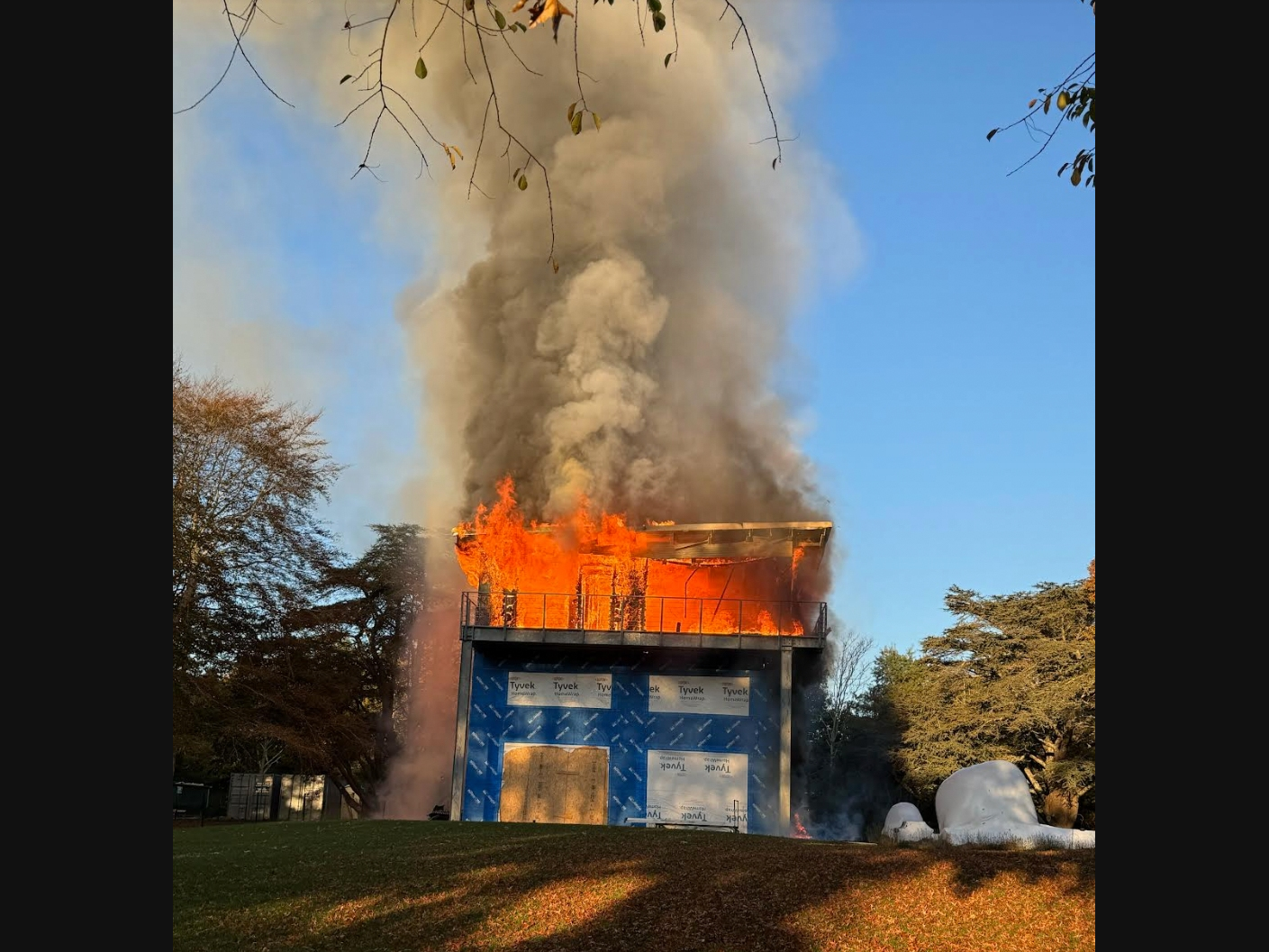 The former "Art Barn" burned to the ground early Thursday, officials said.