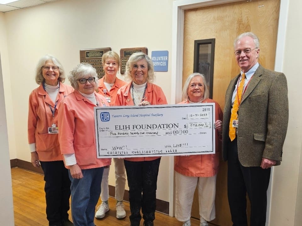 Madeline Laveglia, Helene V. Fall, Margaret Brown, Anne McElroy, Susi Young, and Paul J. Connor III, chief administrative officer, SBELIH.