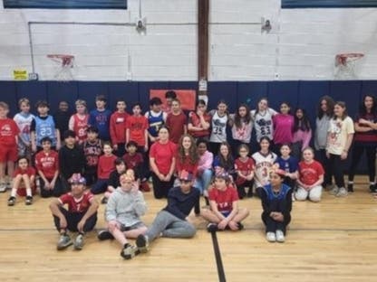East Quogue Elementary School students perfected their hoop skills while raising money for the American Heart Association through participation in the Kids Heart Challenge held on Feb. 2.
