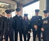 Members of the Westhampton Beach Fire Department marched alongside the Dublin Brigade in Ireland recently.