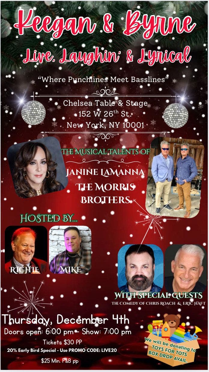 LI Comics Featured At “Live, Laughin’ & Lyrical”: A Magical Holiday-Themed Night Of Broadway, Comedy
