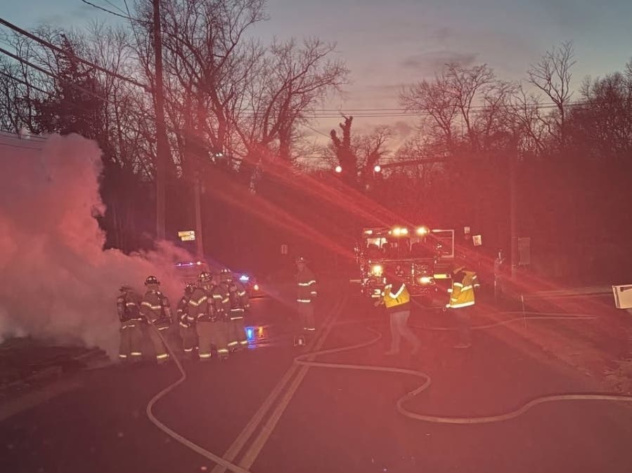 Riverhead firefighters quickly knocked down the fire, officials say.