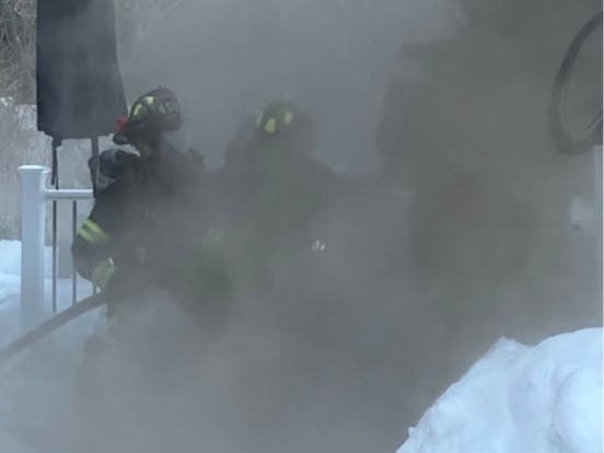 No one was home at the time of the fire, police said.