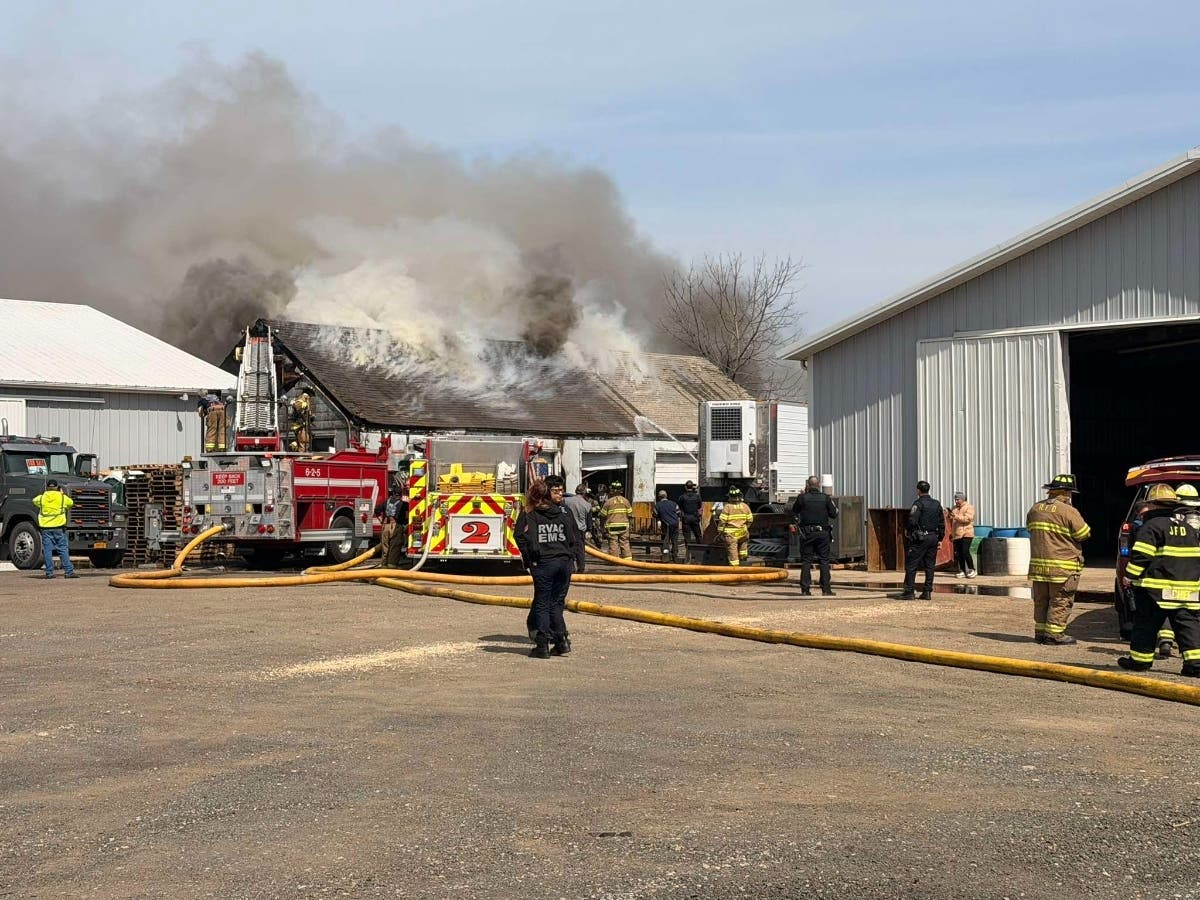 The fire broke out Monday.