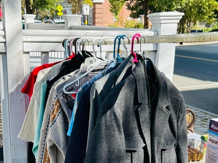 Sharon Sailor first created the donation table, set up outside her Front Street business, to help those in need during the pandemic.