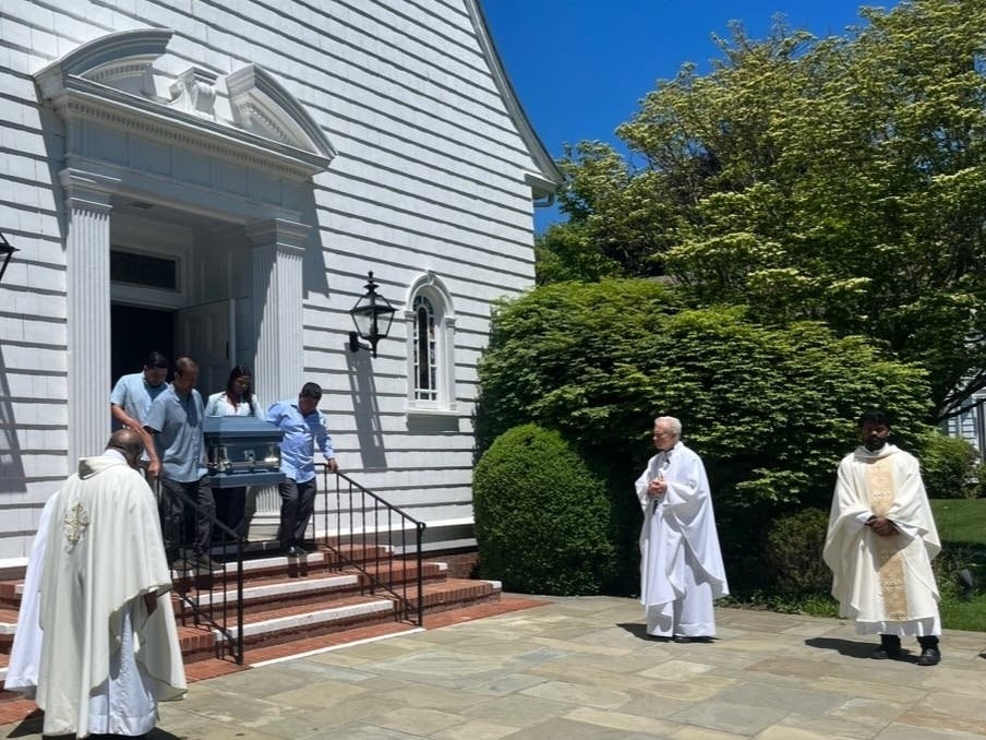 Wiping away tears, arms wrapped around one another for comfort, those who loved sixth-grader Cesar Albarracin Guncay turned out Wednesday to say good-bye.