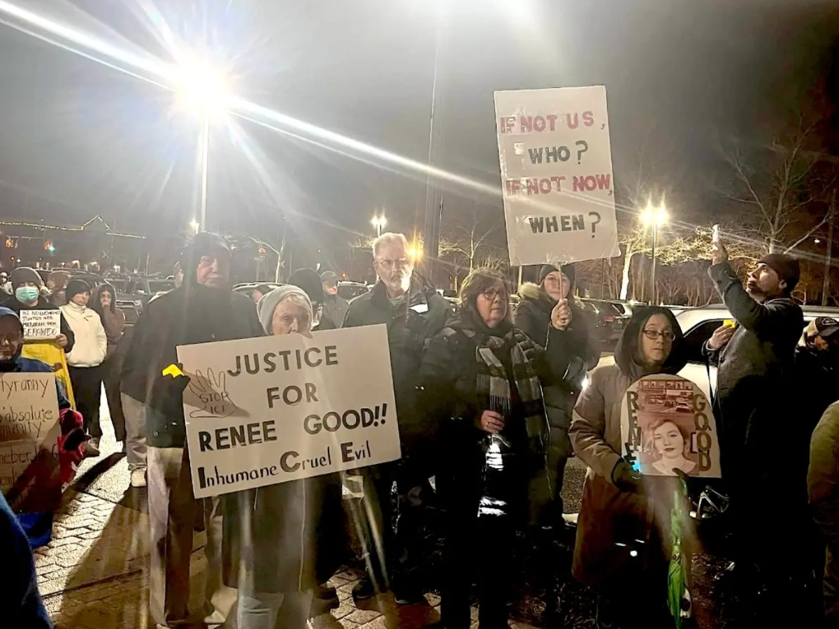 A previous vigil to protest ICE in Riverhead.