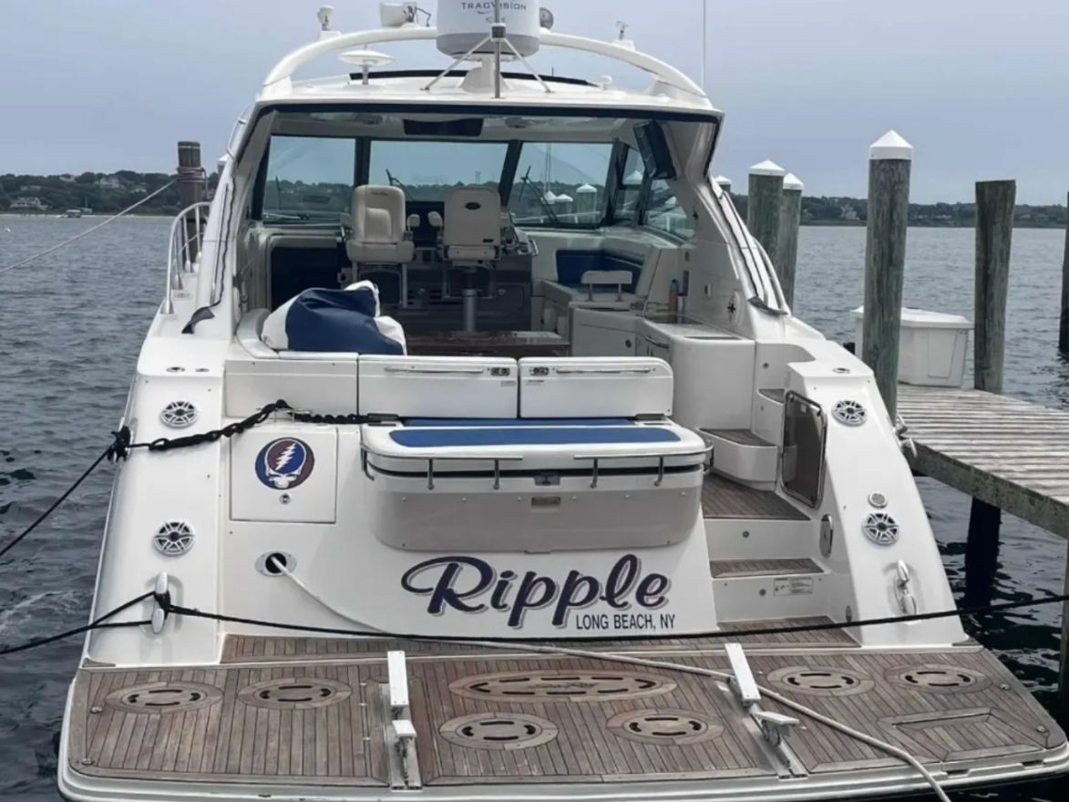 The boat where Martha Nolan-O'Slattara was found dead one year ago August 5.