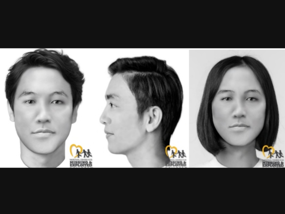 Forensic reconstruction images, released in 2024, of the "Asian Doe" remains found near the Gilgo Beach victims.