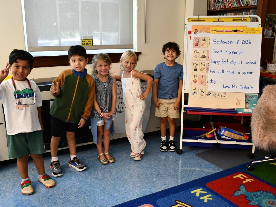 Kids were all smiles for the first day of school.