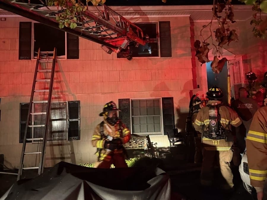 The fire was knocked down quickly, officials said.