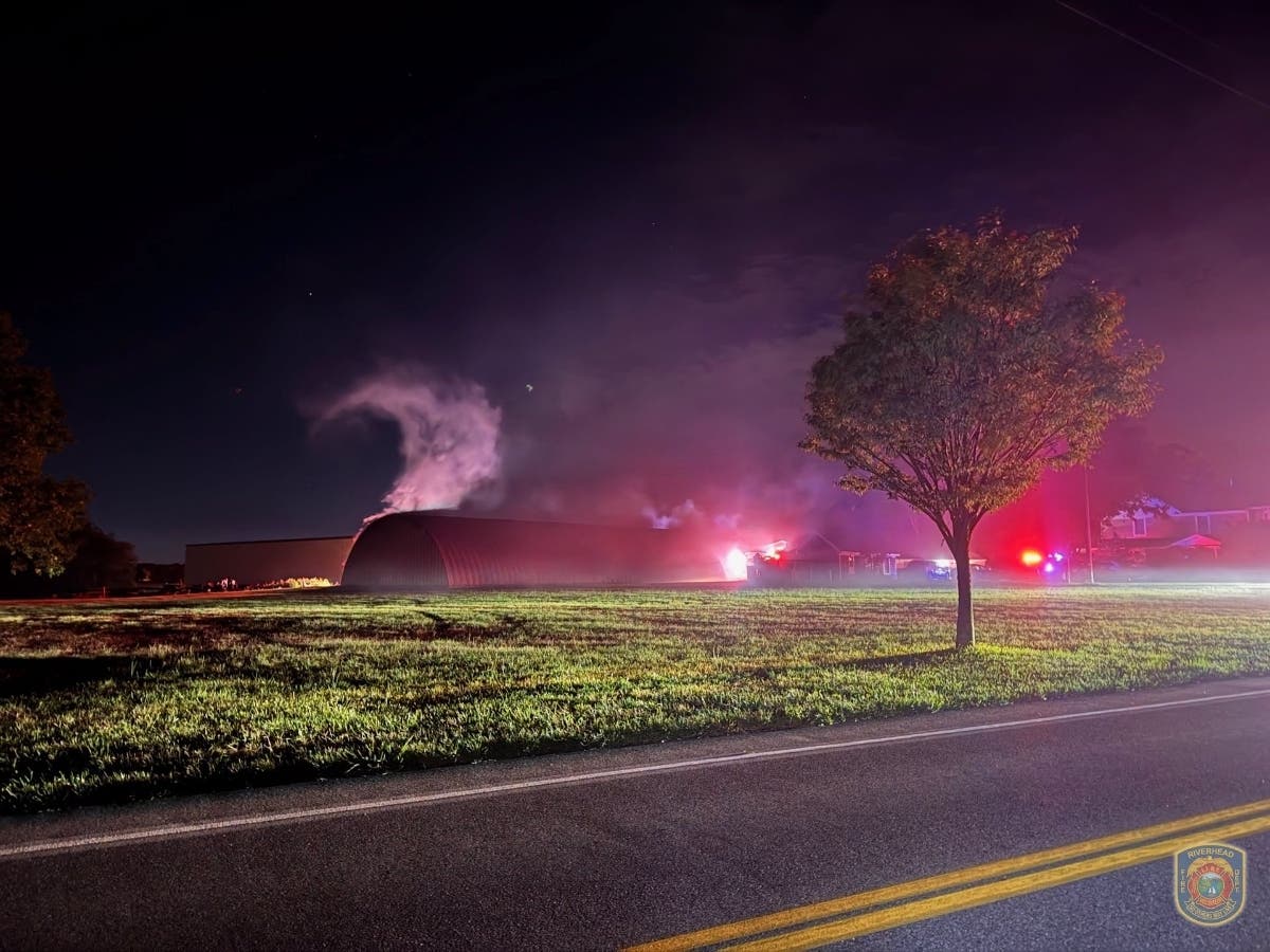 The fire broke out early Friday morning, the Riverhead Fire Department said.