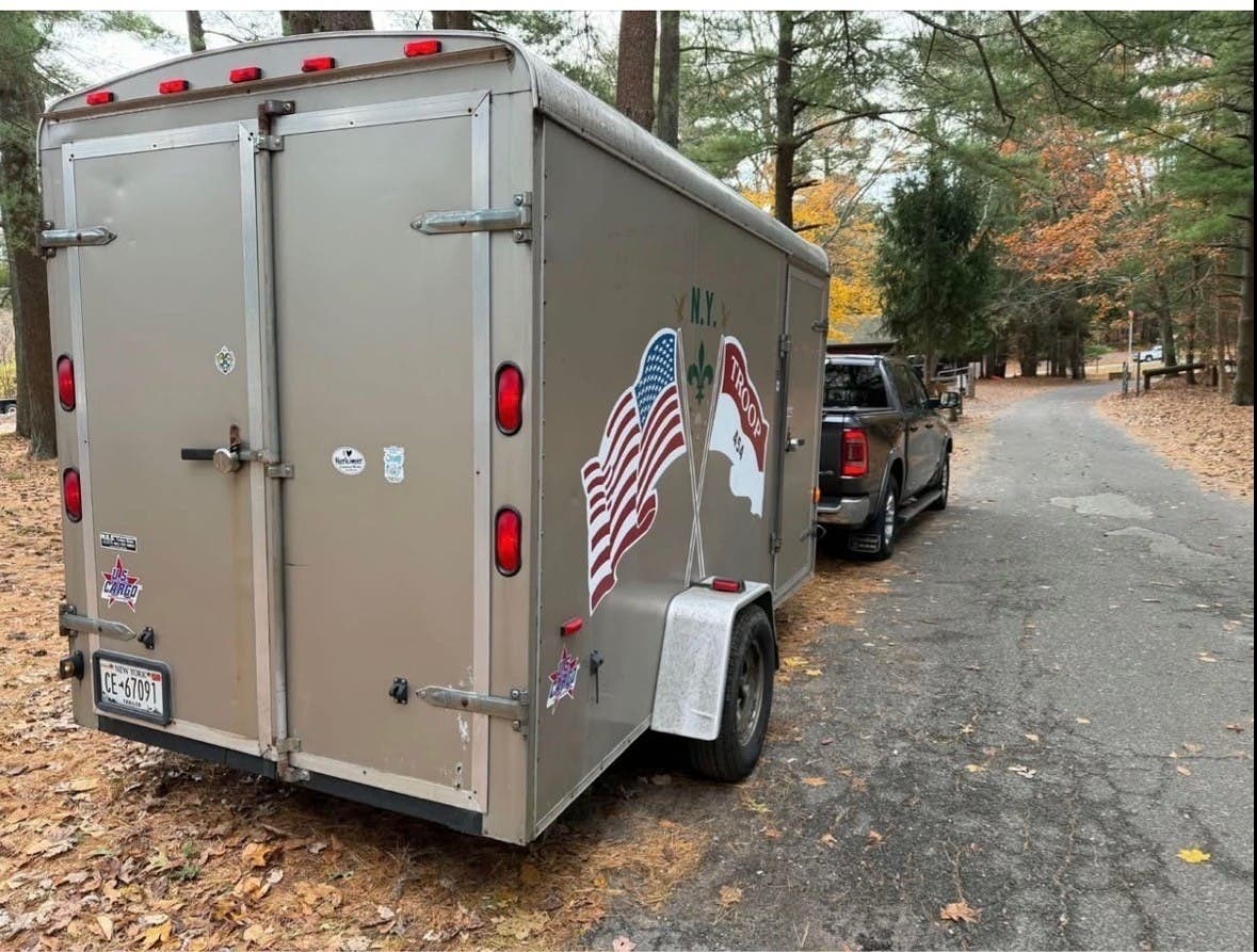 The public's help is needed to locate the trailer, police said.